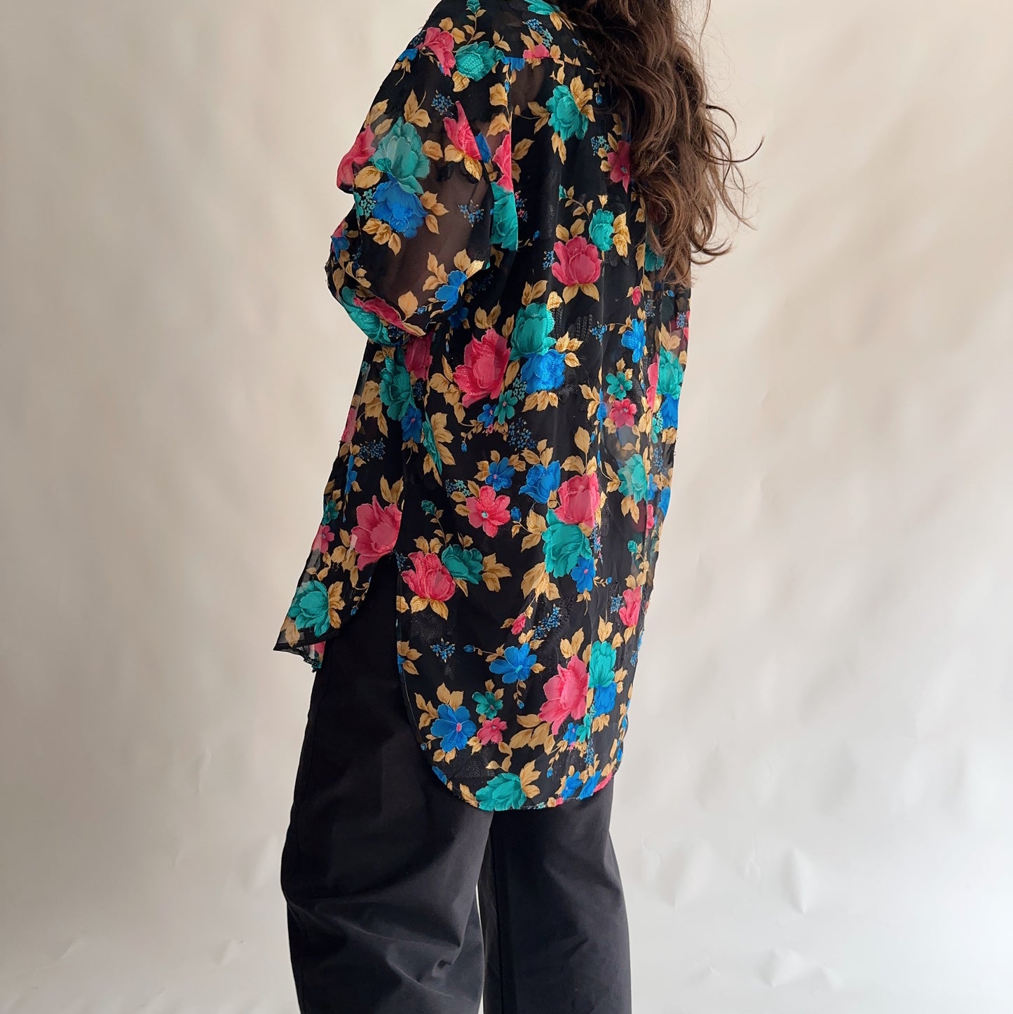 camisa vintage floral (L)