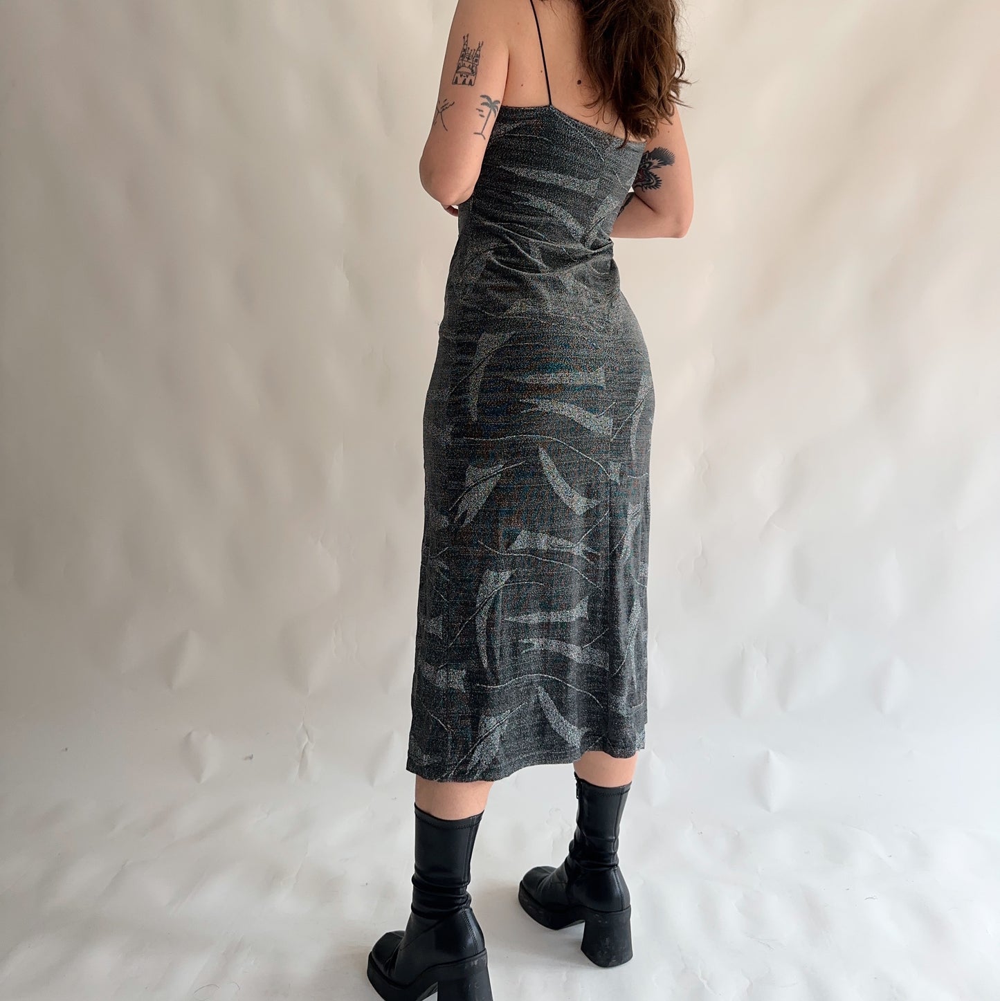 Vestido Vintage Longo com brilhos (S-M)