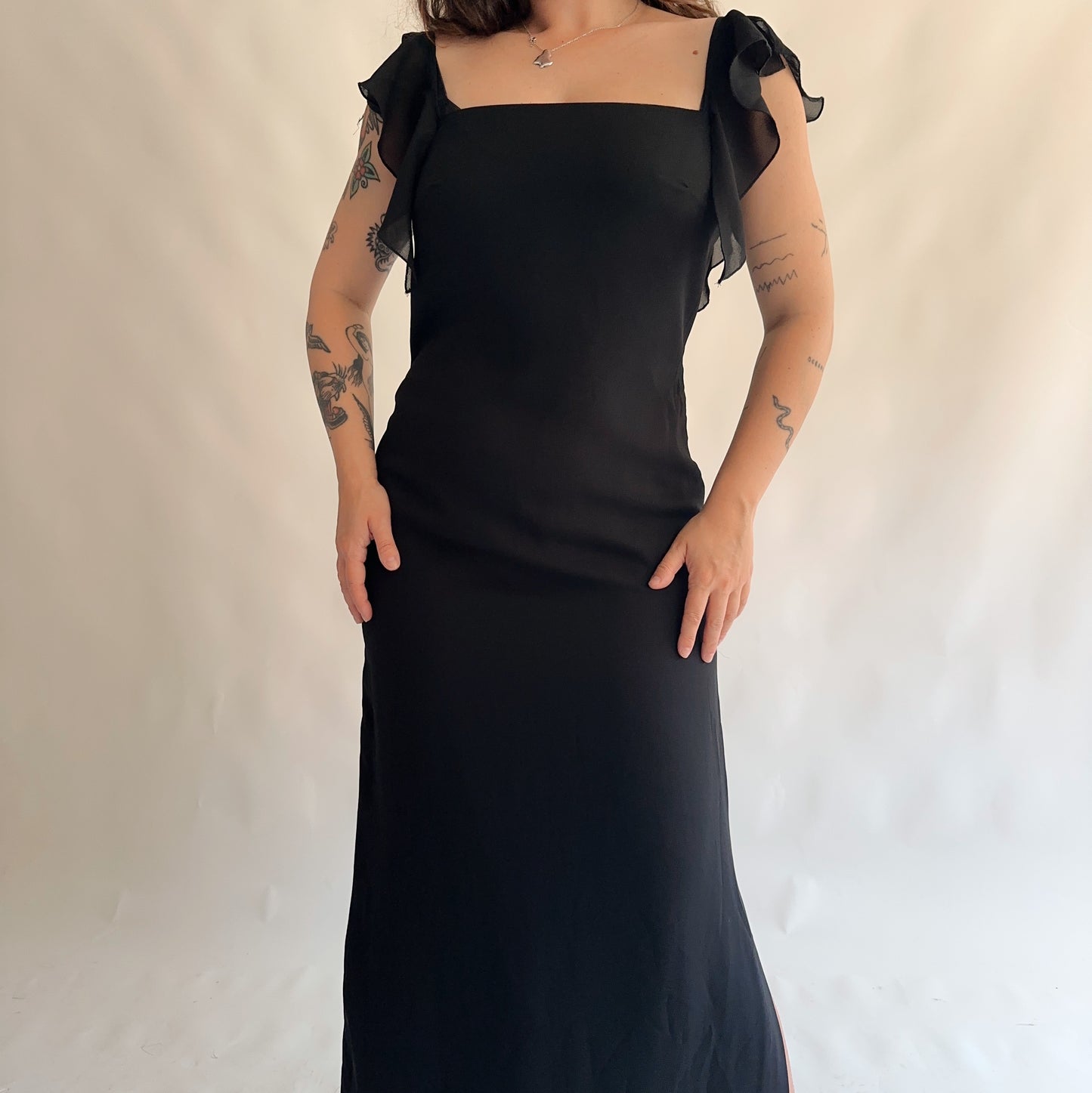 vestido vintage maxi y2k (L)