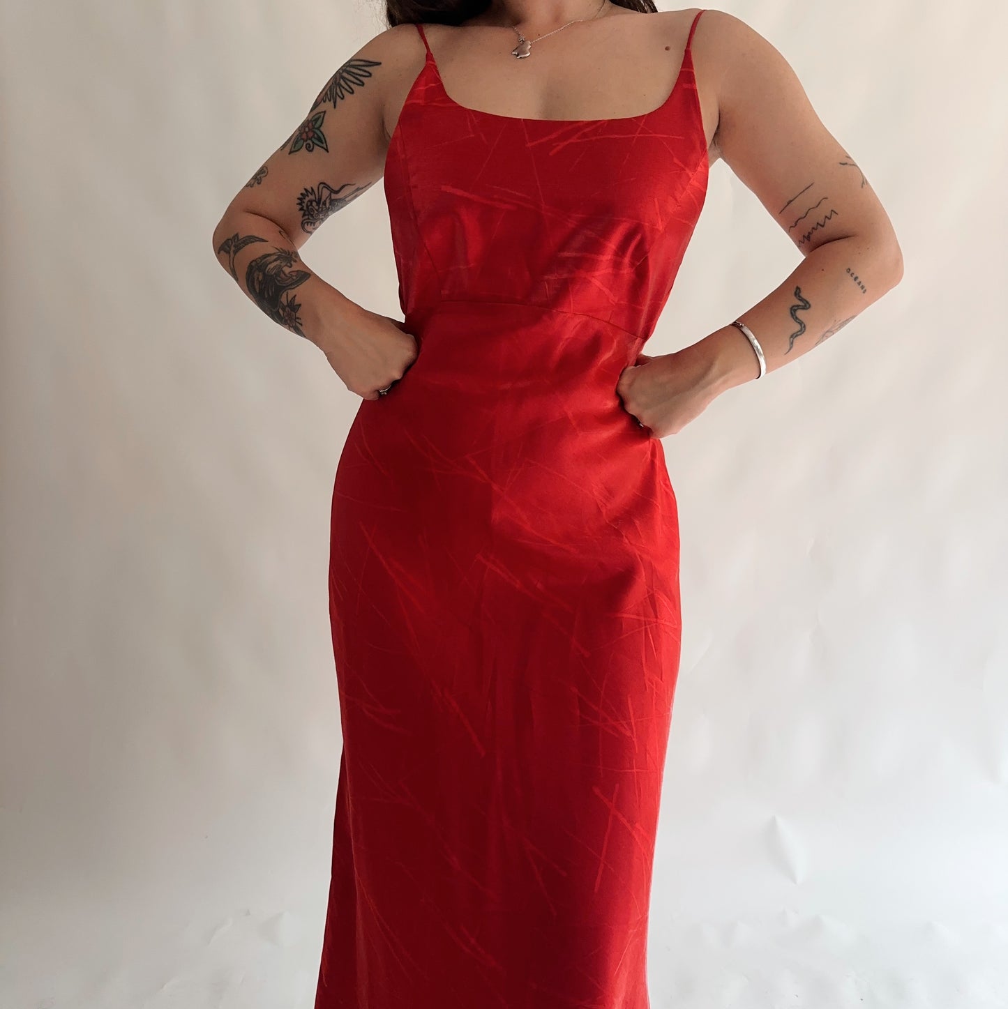 vestido vintage maxi y2k (L)