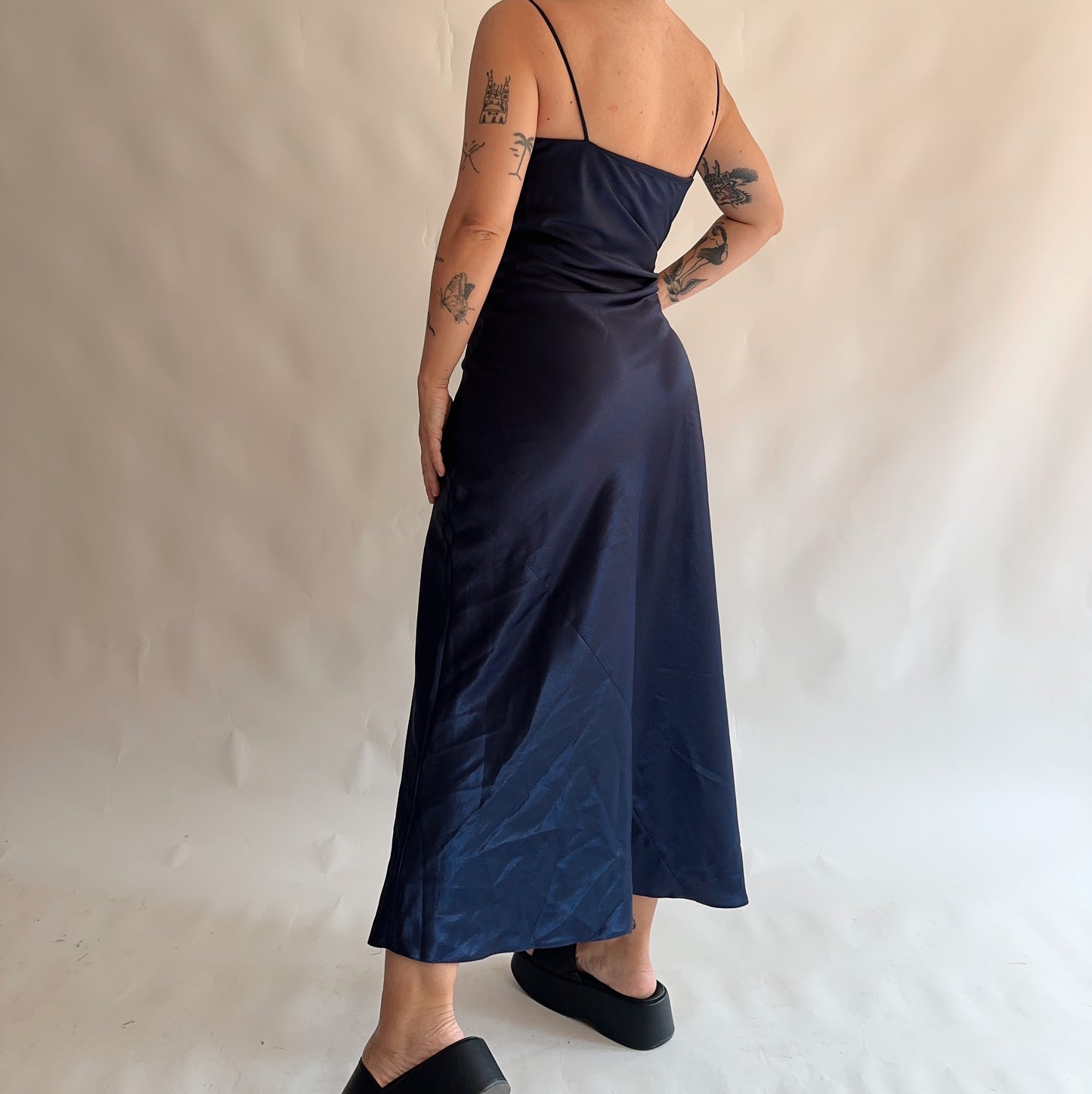 vestido vintage maxi 90s minimal (L-XL)