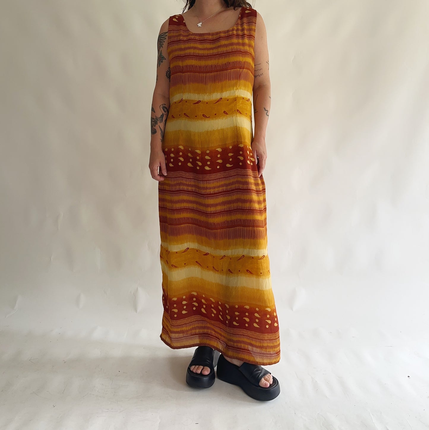 vestido vintage maxi (XL)
