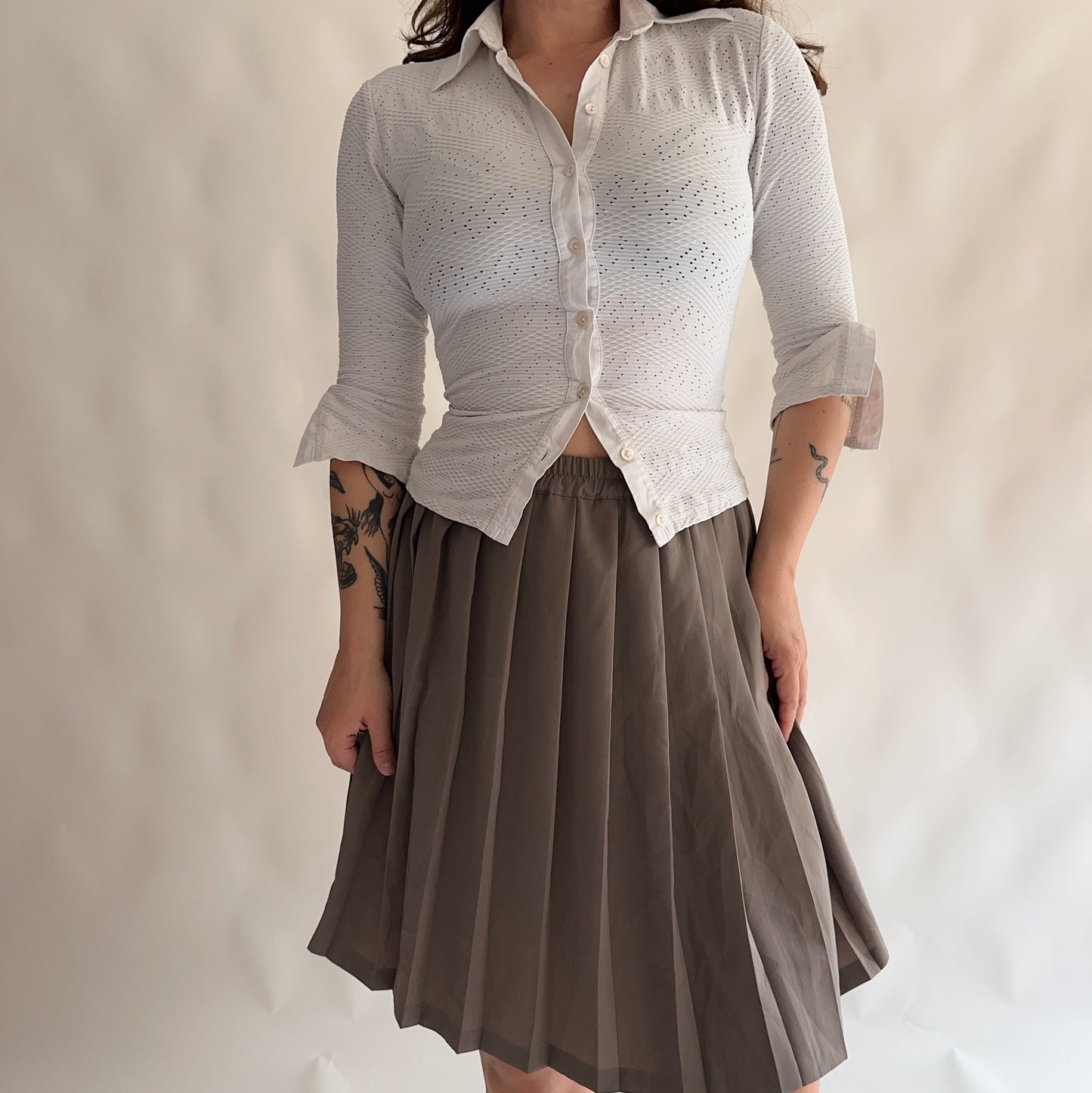 saia vintage plissada (M)