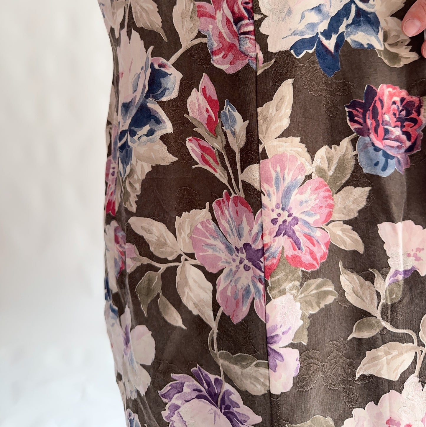 Camisa Vintage floral 100% seda (XL)