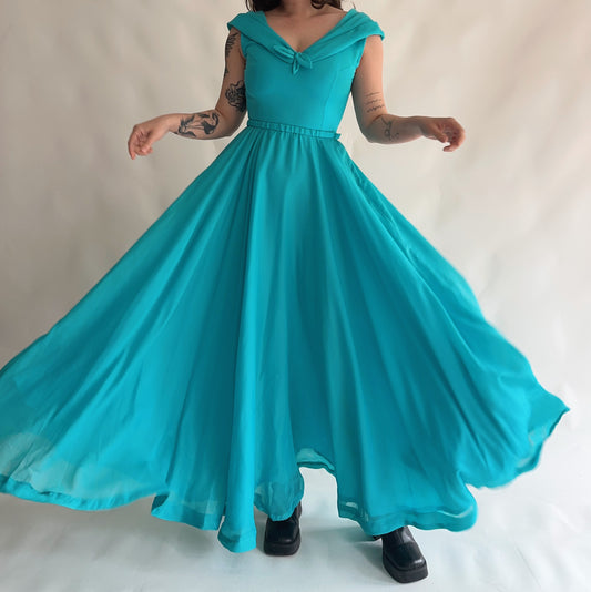 Vestido Vintage Maxi (XS-S)