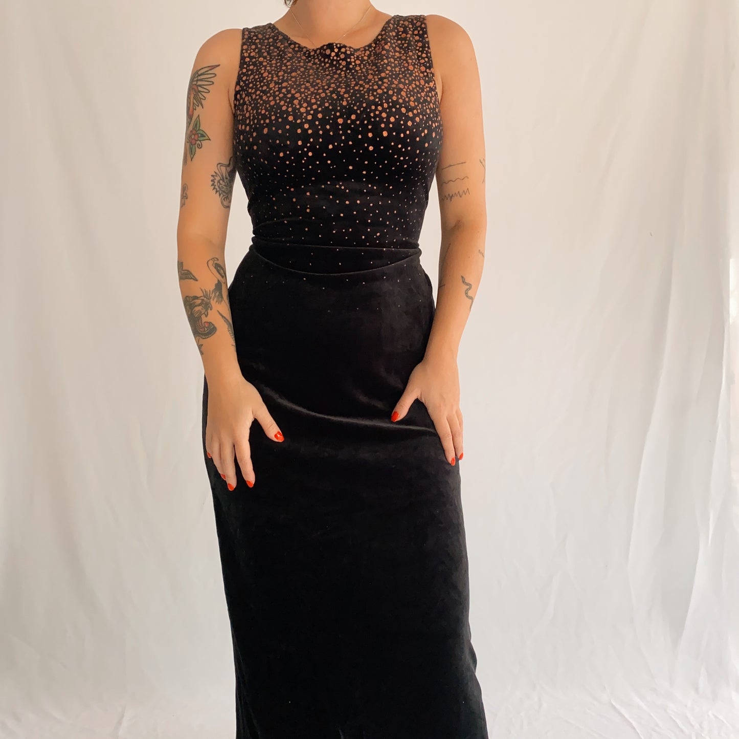 Vintage Velvet Dress (L)