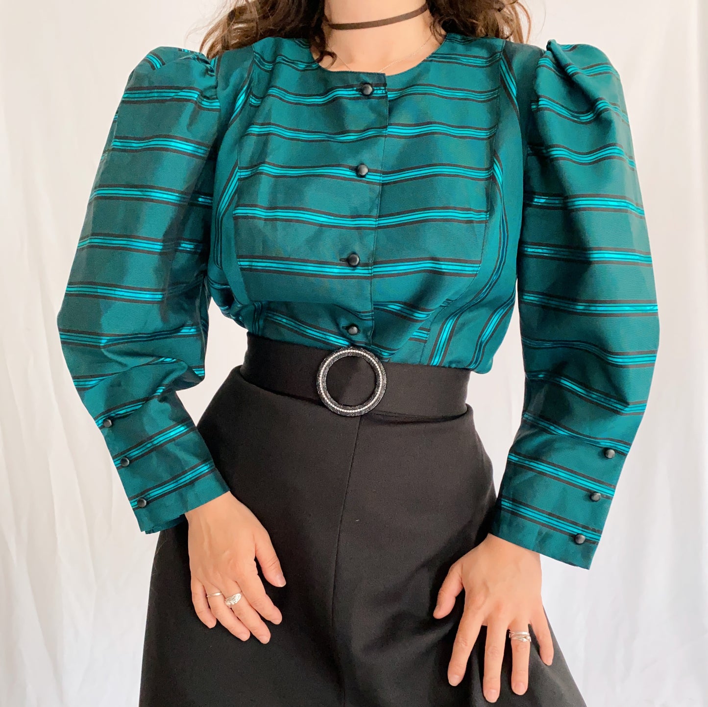 Camisa Vintage Puff Sleeve (M-L)