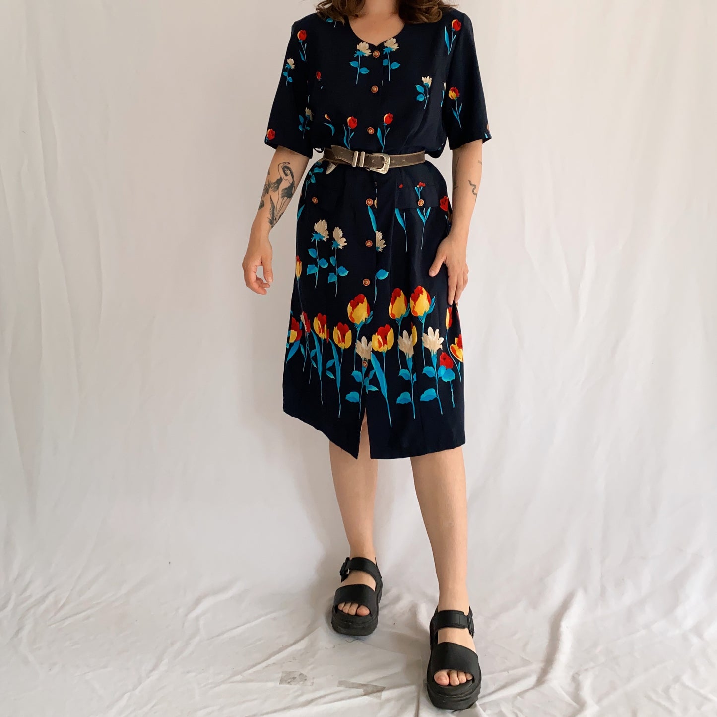 vintage midi dress (L)