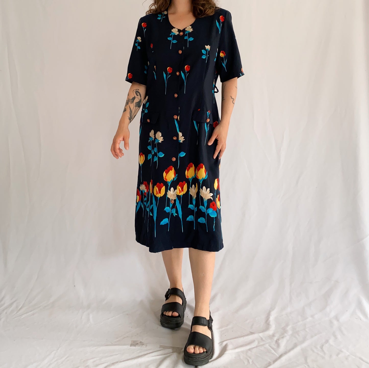 vintage midi dress (L)