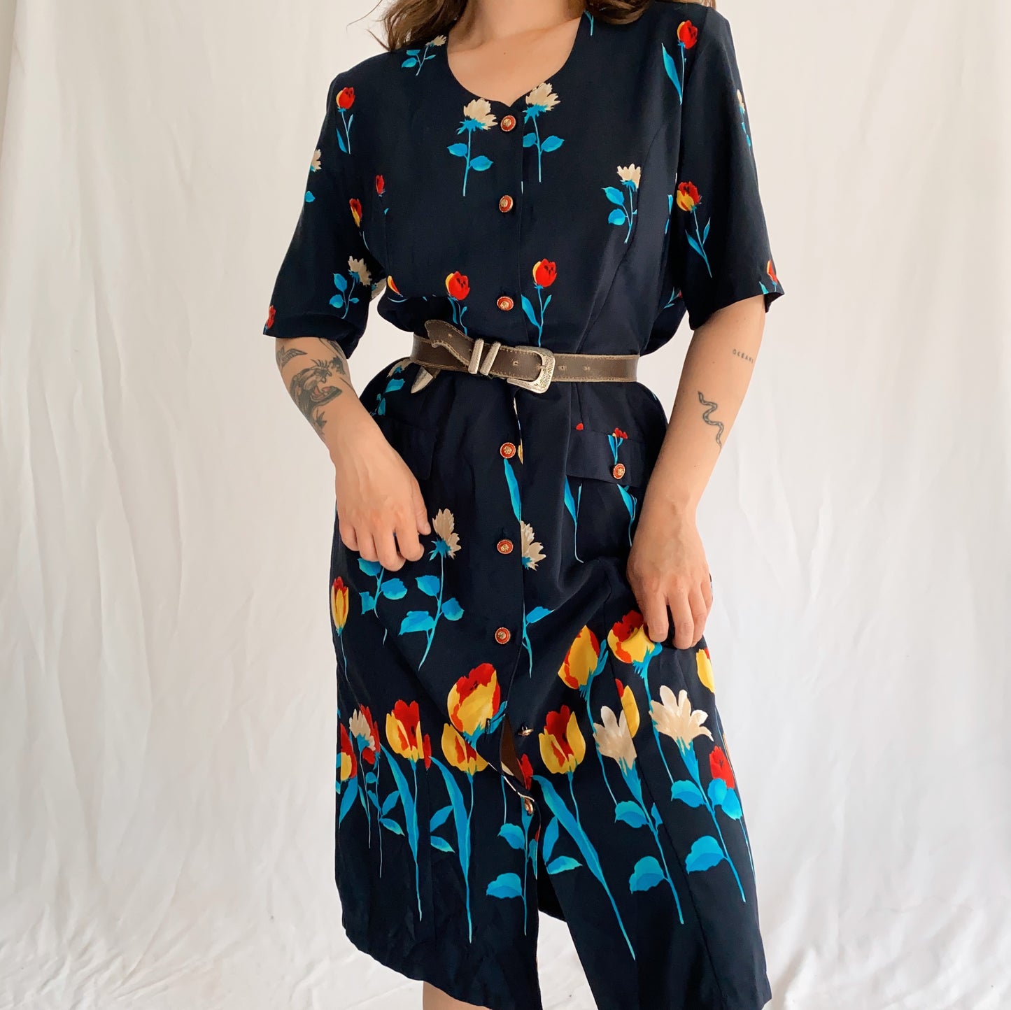 vintage midi dress (L)