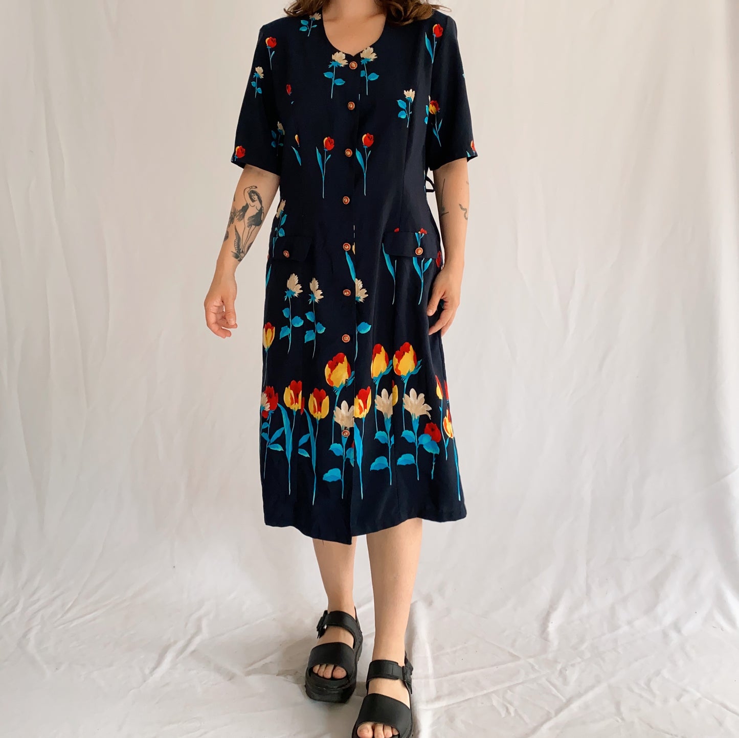 vintage midi dress (L)