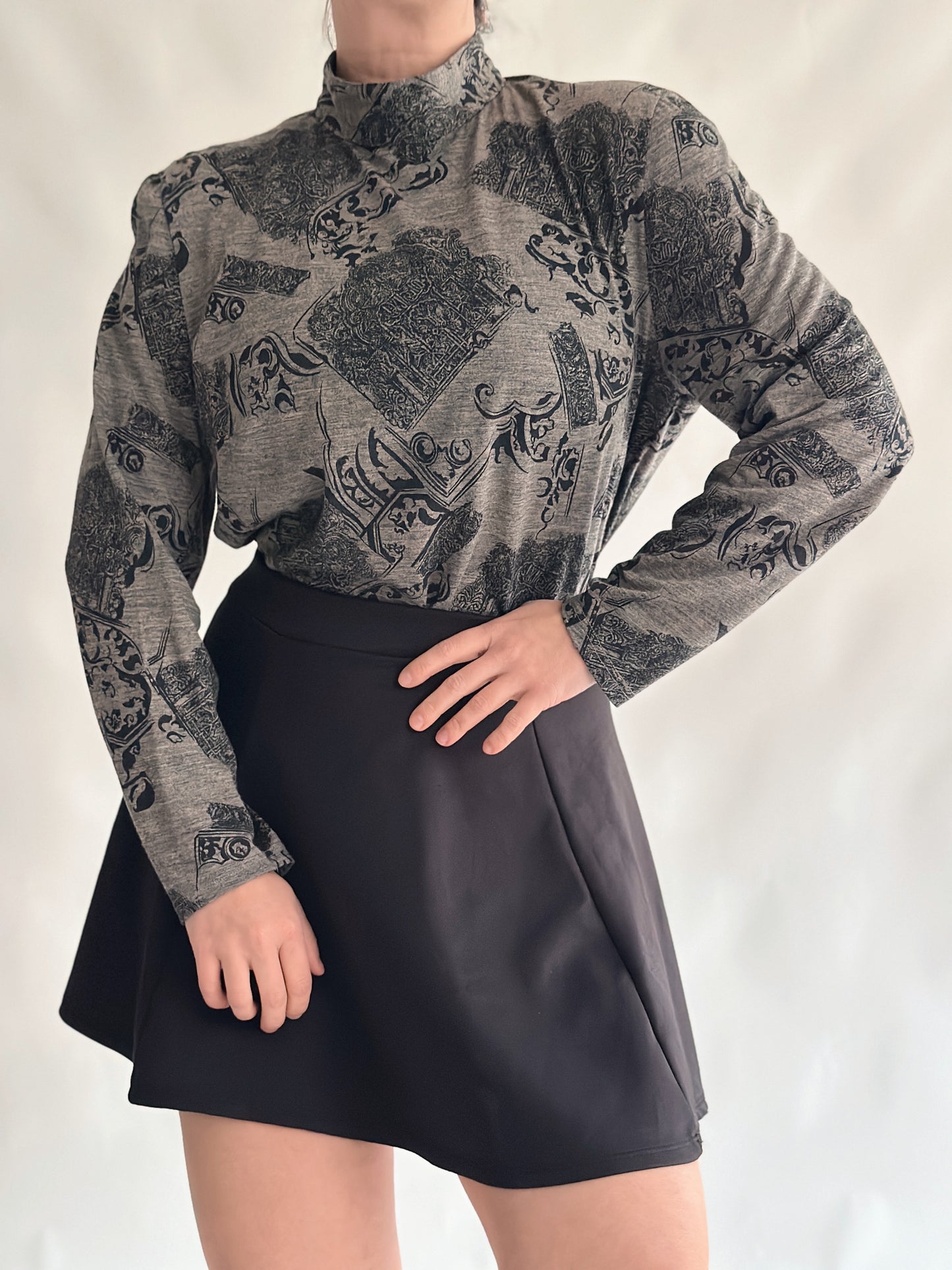 blusa vintage com lã (M)