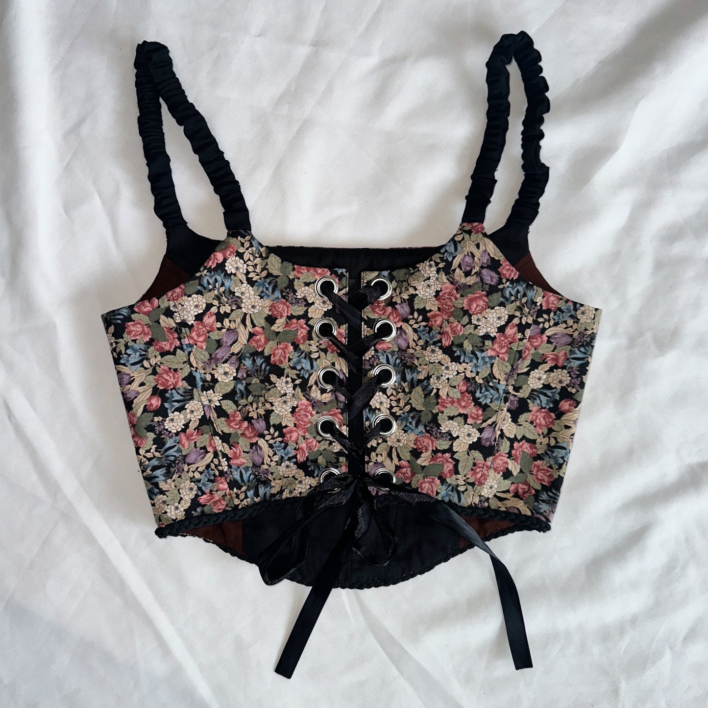 upcycling corset floral (S-M)