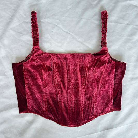 upcycling corset bordeaux (L-XL)