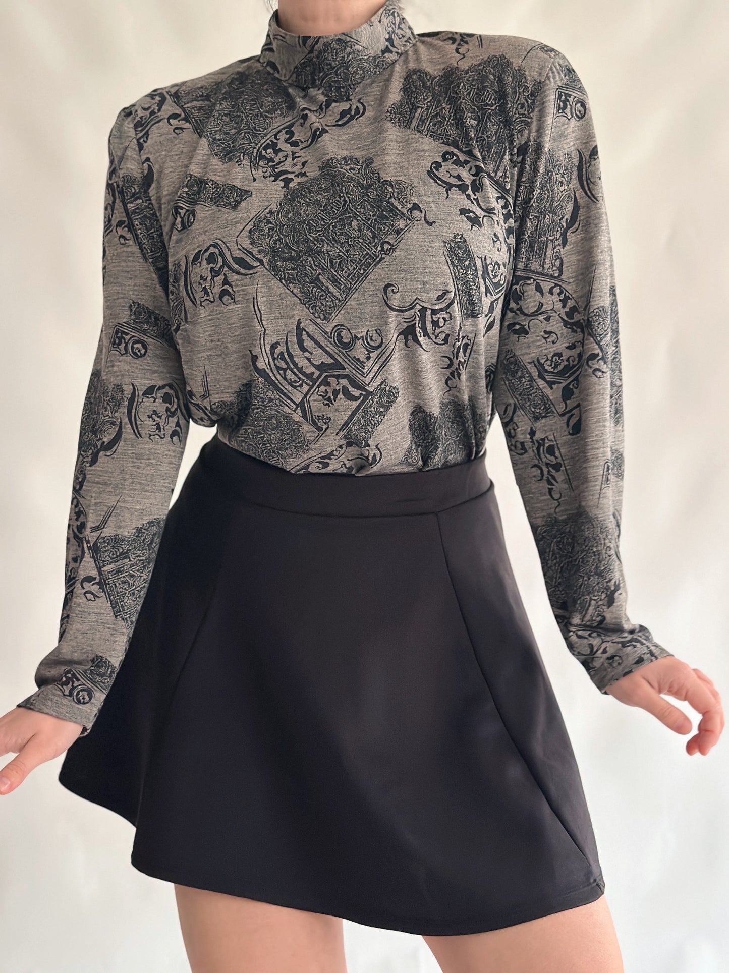 blusa vintage com lã (M)