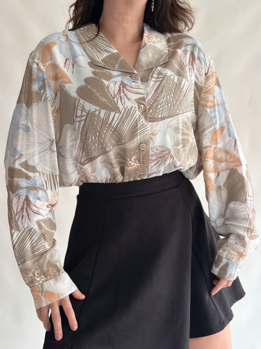 camisa vintage floral (L)