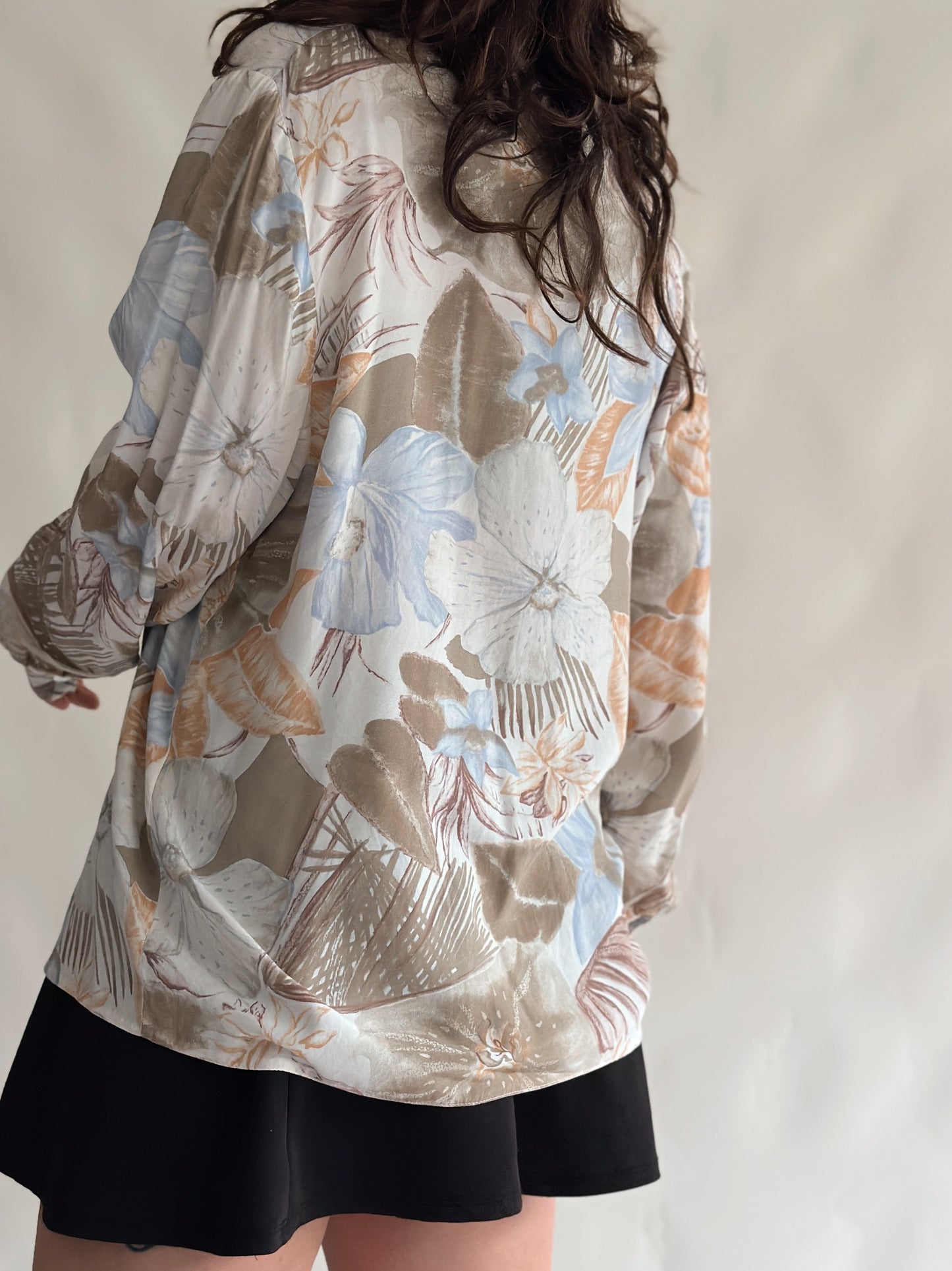 camisa vintage floral (L)