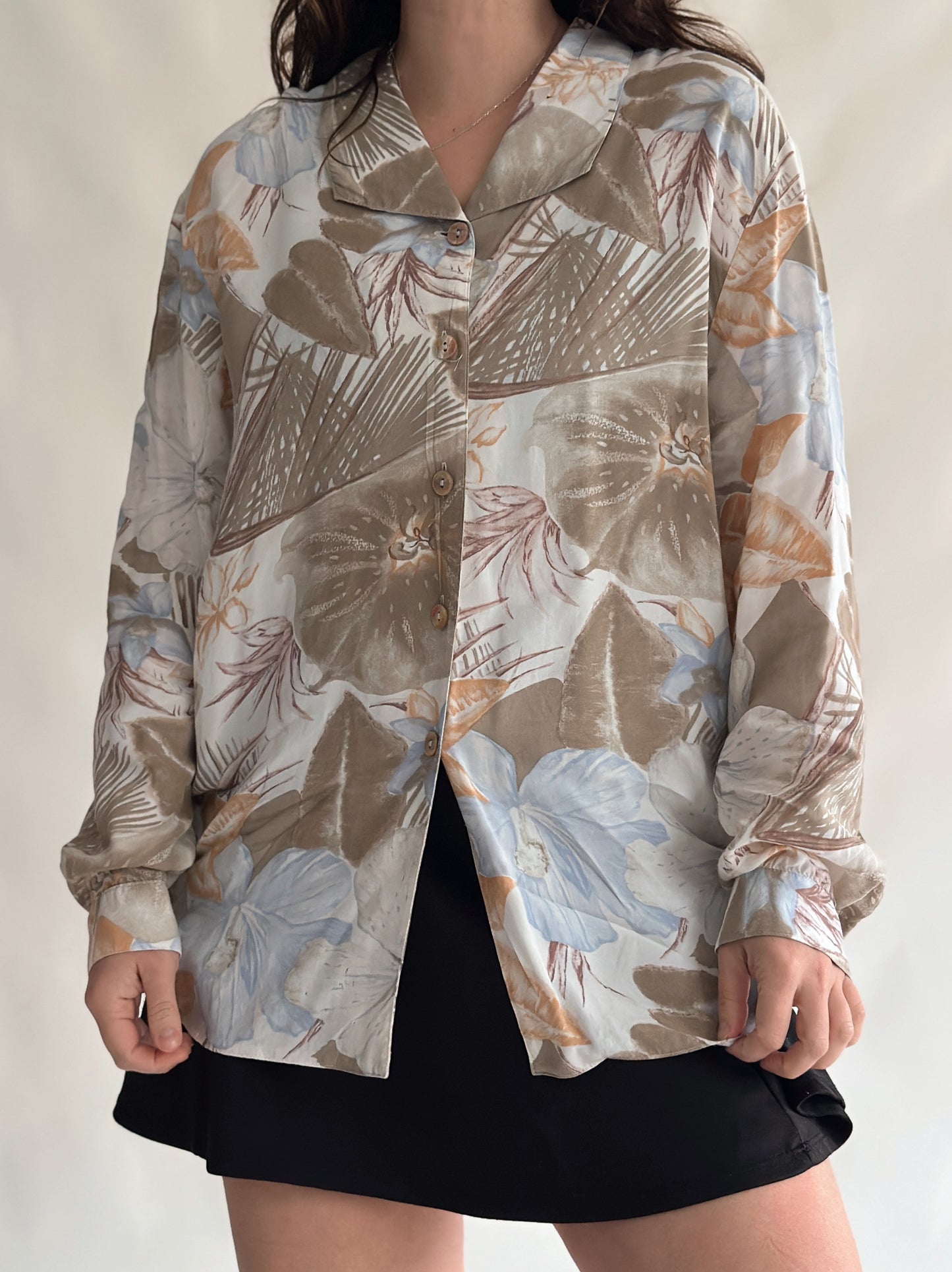 camisa vintage floral (L)