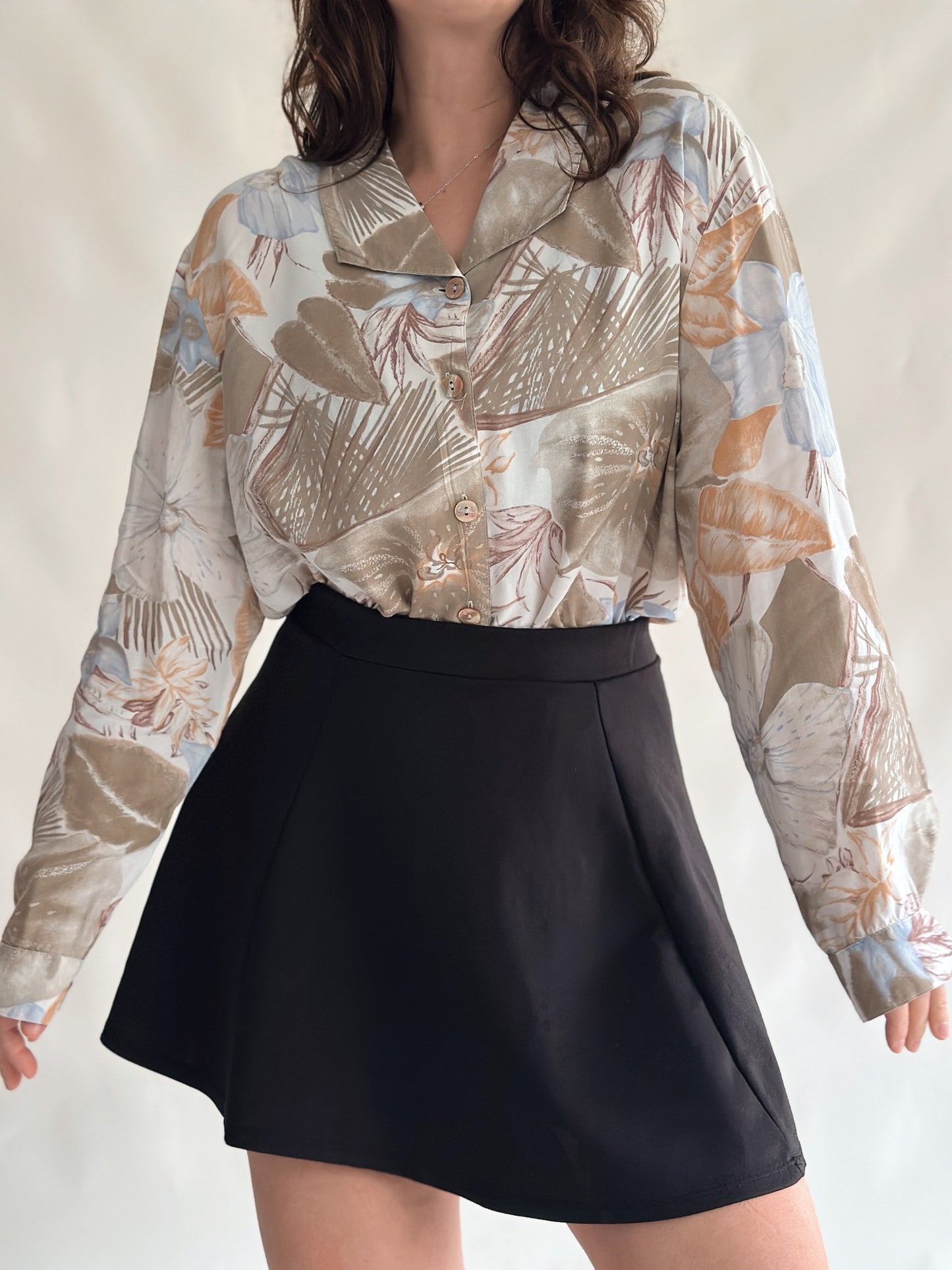 camisa vintage floral (L)