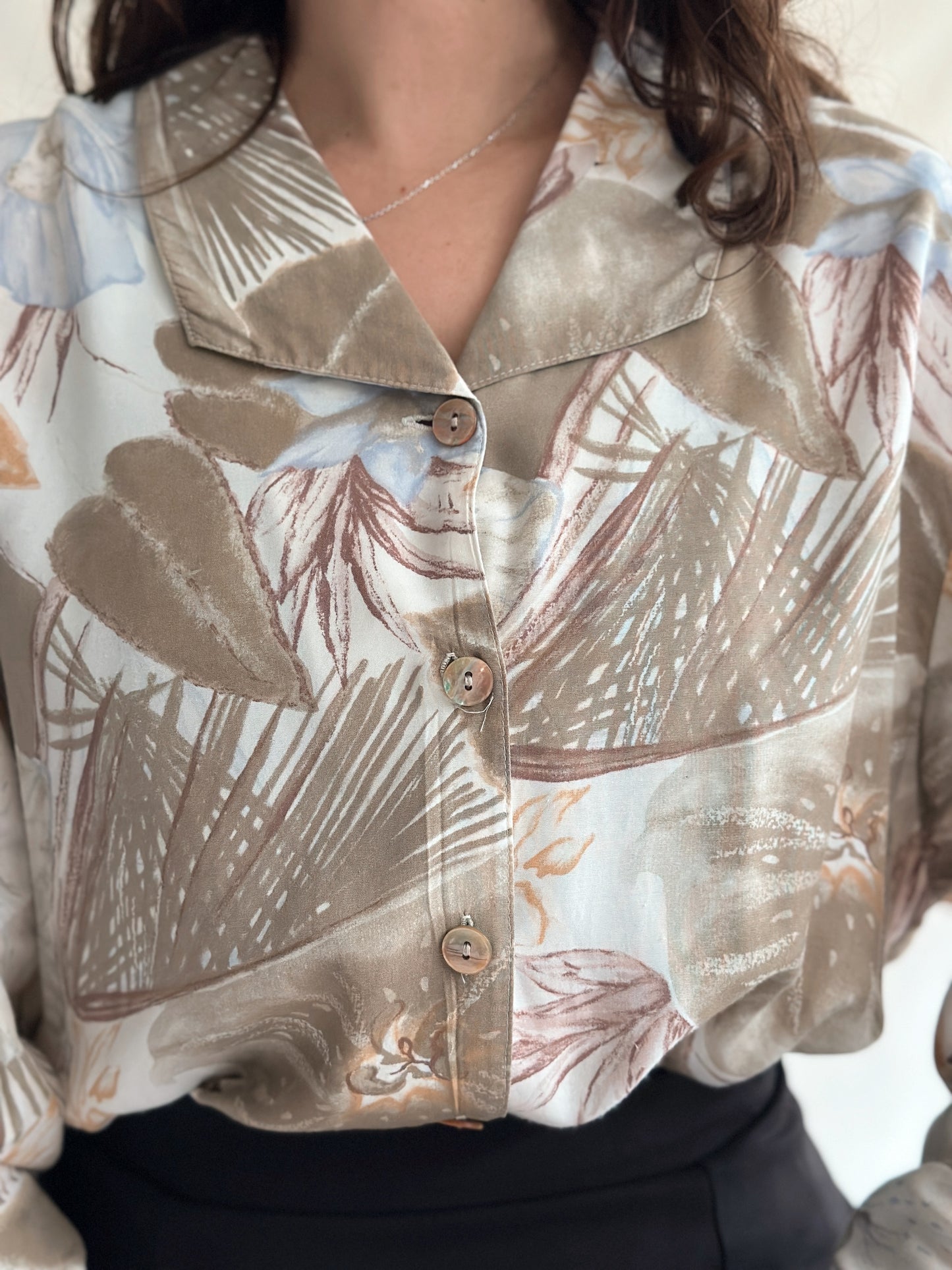 camisa vintage floral (L)