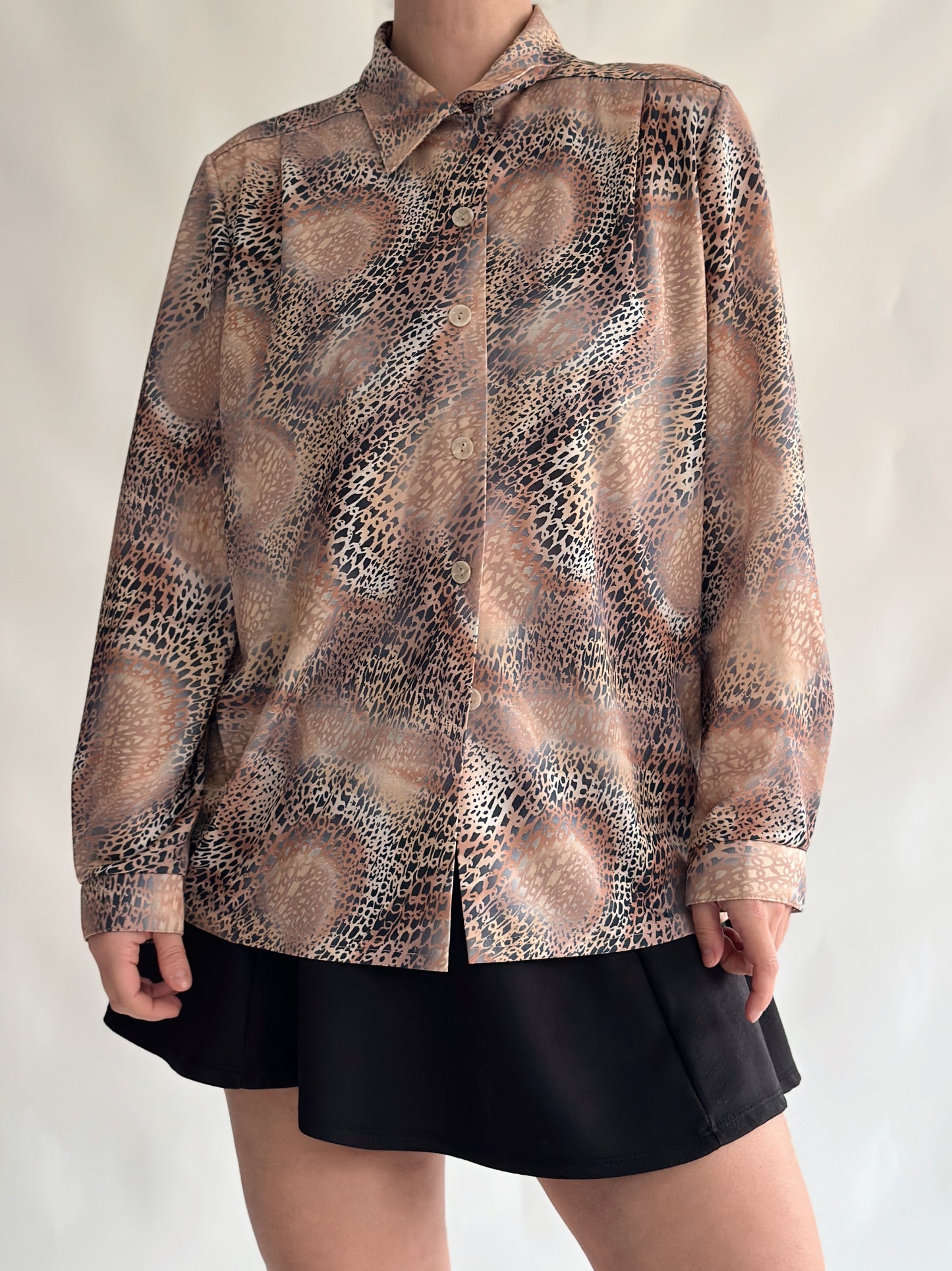 camisa vintage com lã (L)