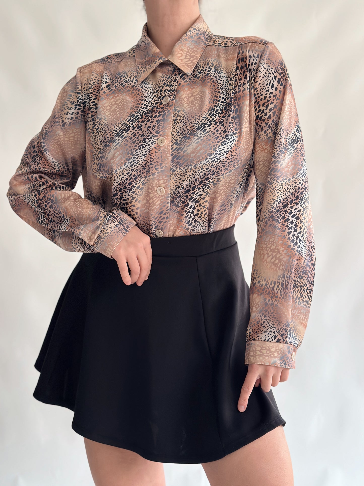 camisa vintage com lã (L)