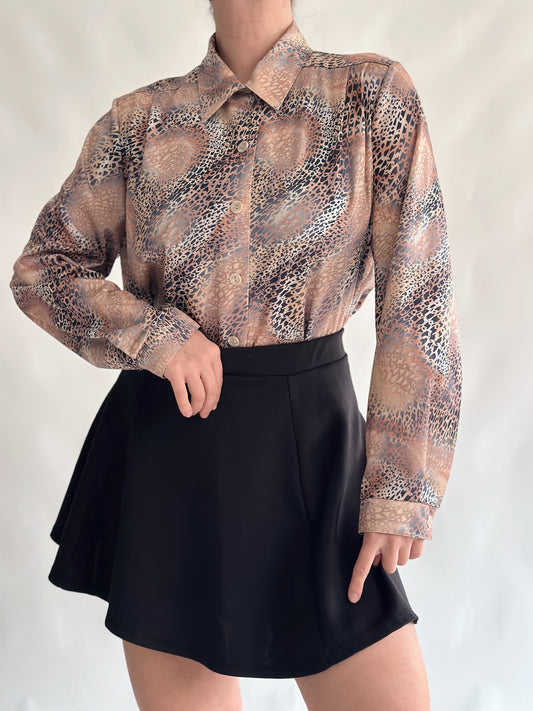 camisa vintage com lã (L)