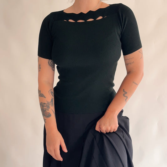 top vintage preto (M)