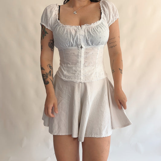 Top Vintage Bordado Inglês (M-L)