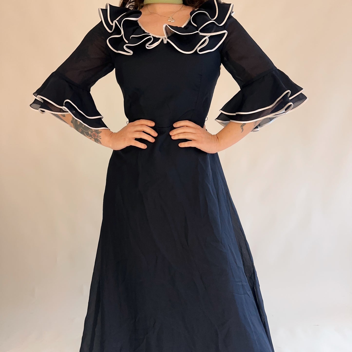 vestido vintage 70s (M-L)