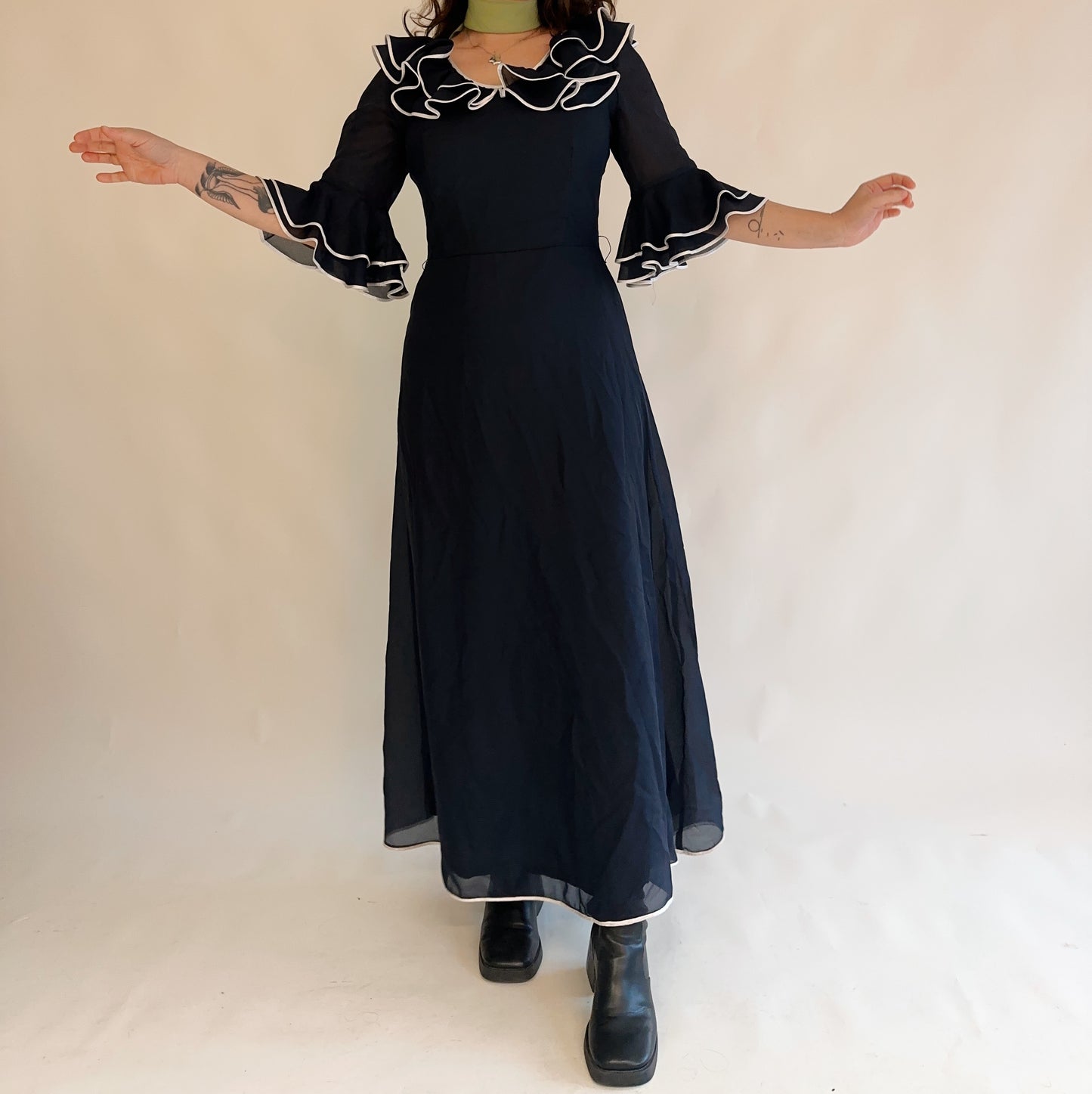 vestido vintage 70s (M-L)