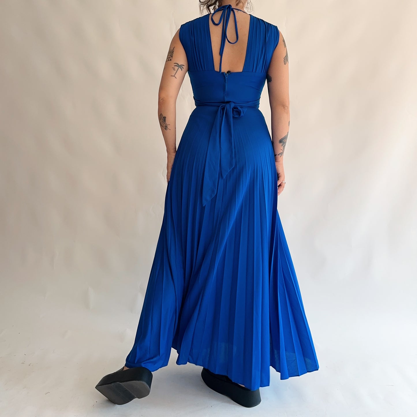 vestido maxi 70s made in USA (S)
