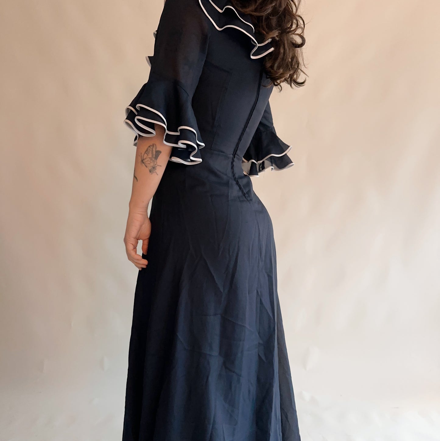 vestido vintage 70s (M-L)