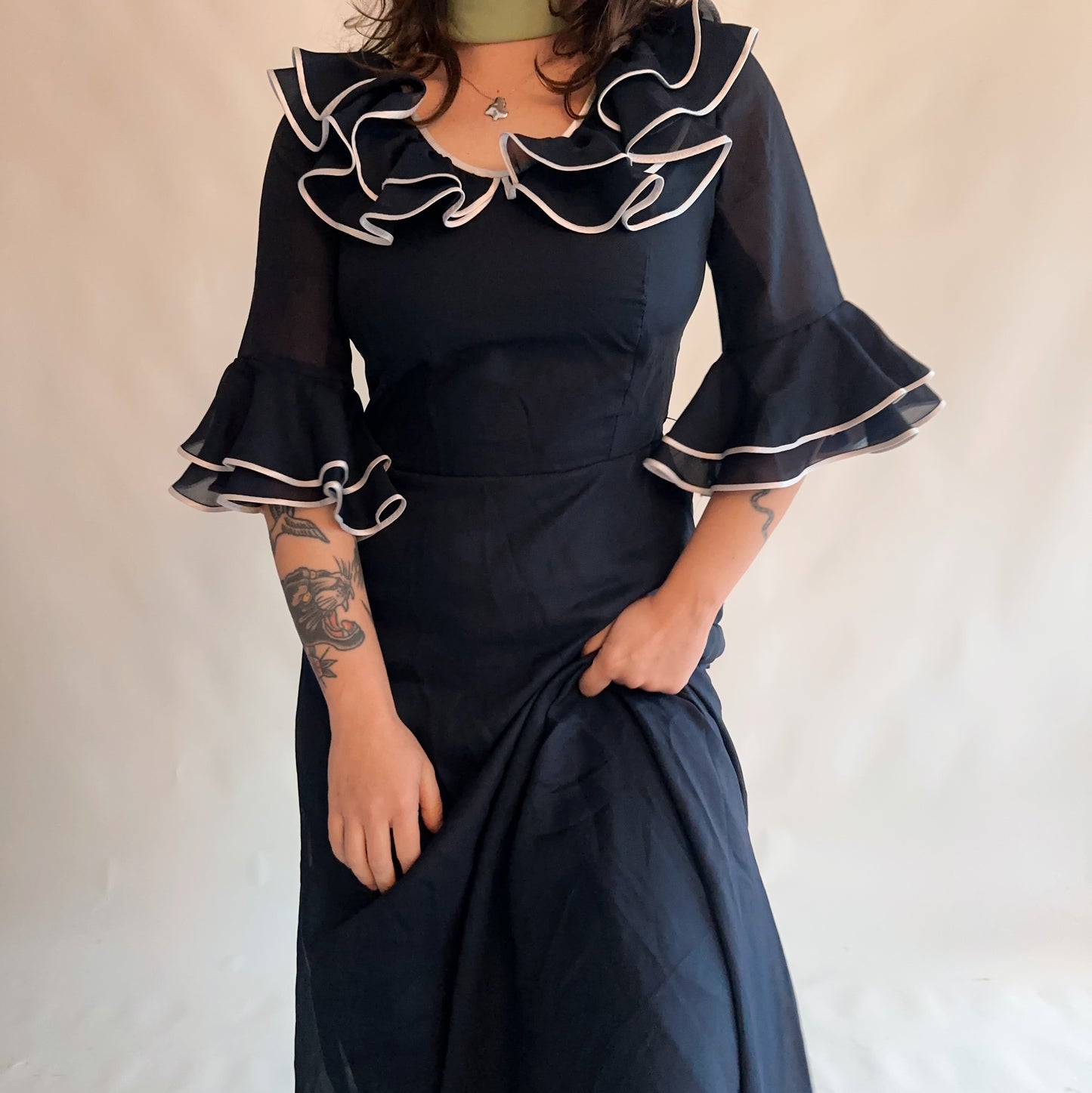 vestido vintage 70s (M-L)