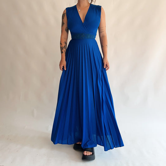 vestido maxi 70s made in USA (S)