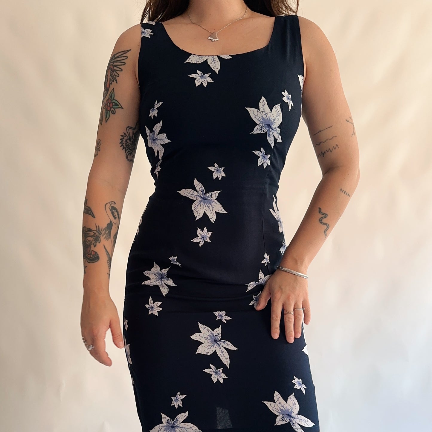 vestido vintage floral (M)