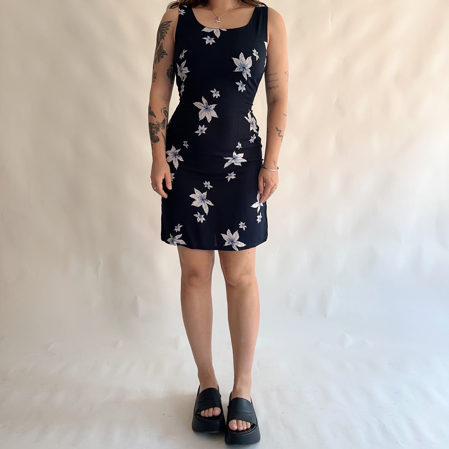 vestido vintage floral (M)