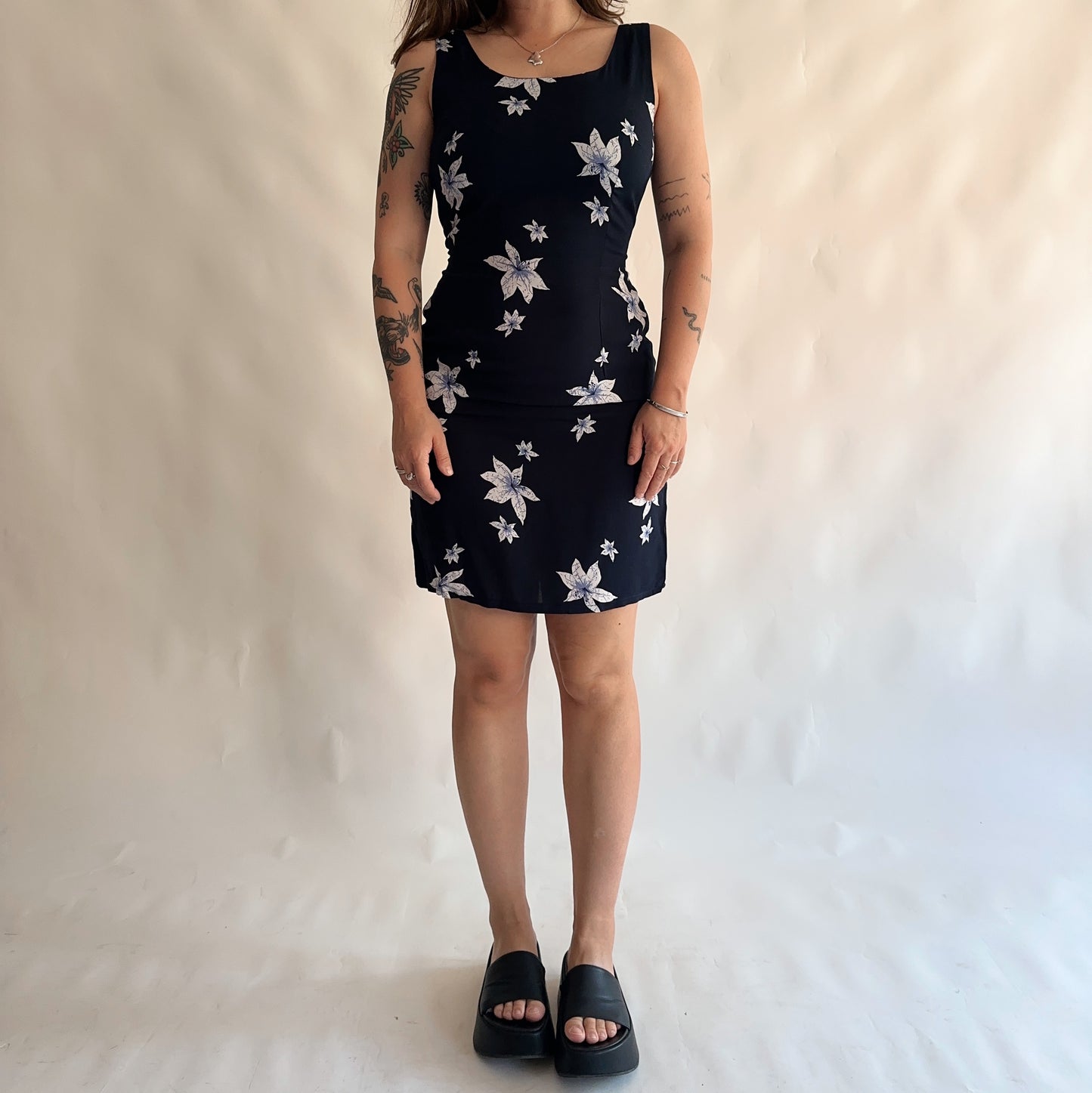 vestido vintage floral (M)
