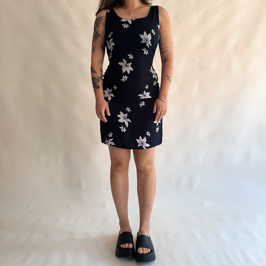 vestido vintage floral (M)