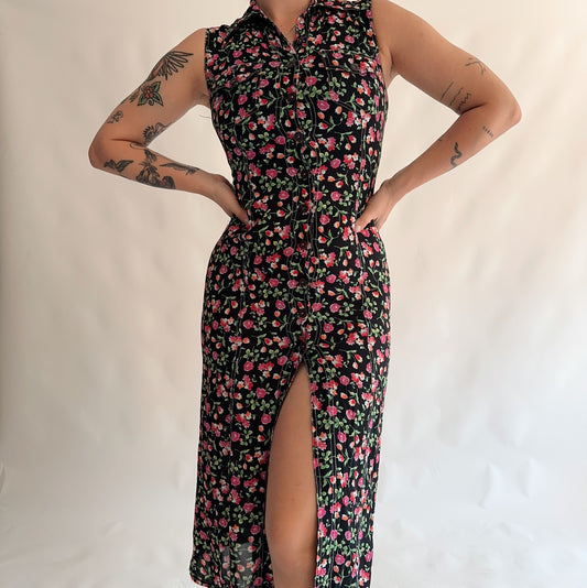 Vestido Vintage 90s floral (S)
