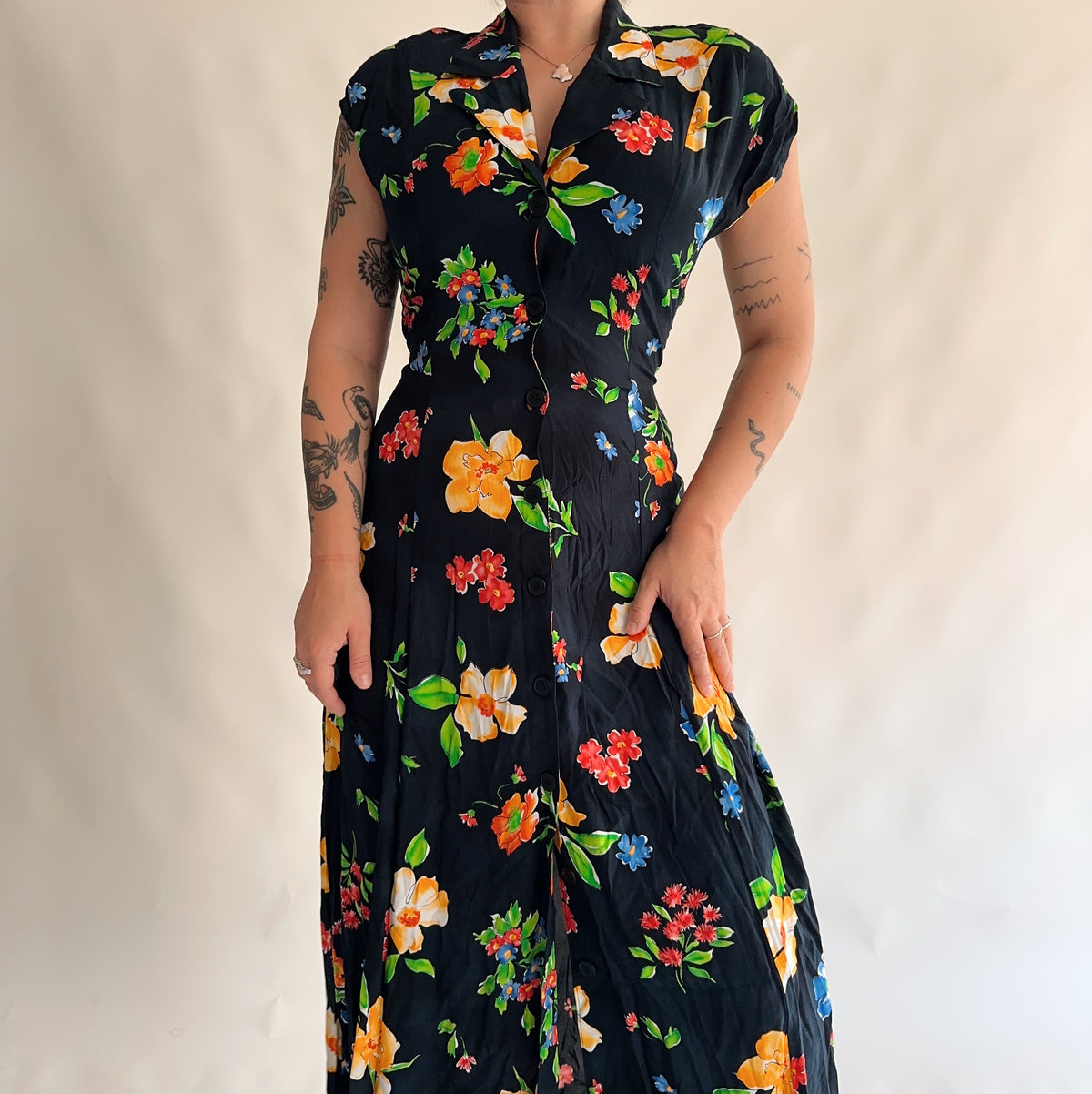 vestido vintage longo 90s (M)