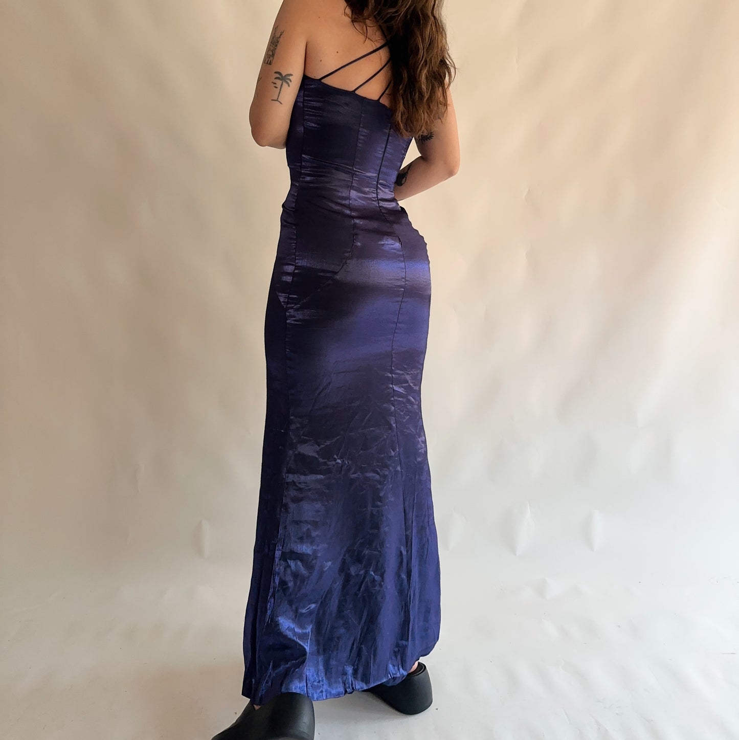 vestido vintage maxi de cerimônia (M)