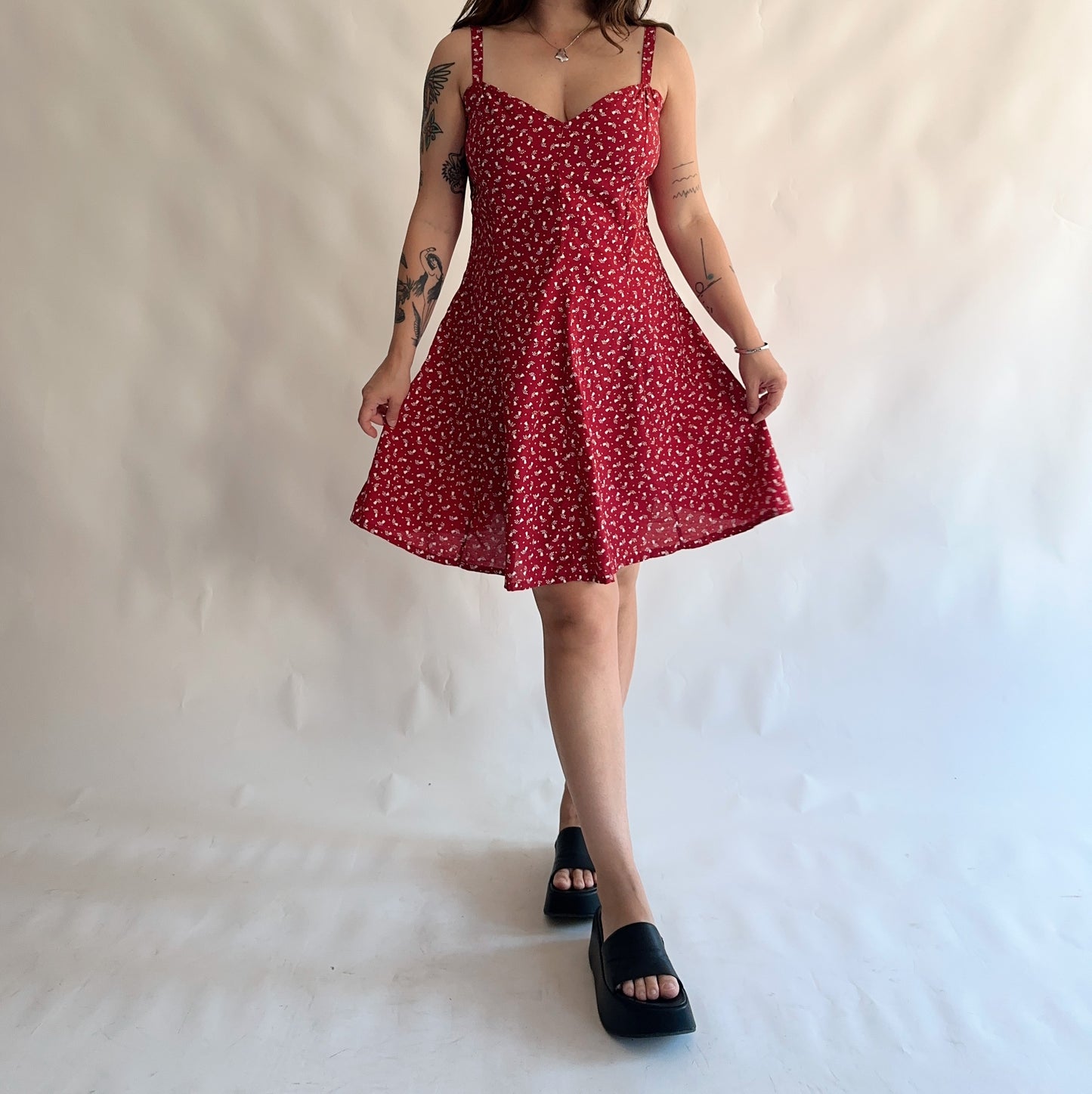 vestido vintage de verão dos anos 90s (L)