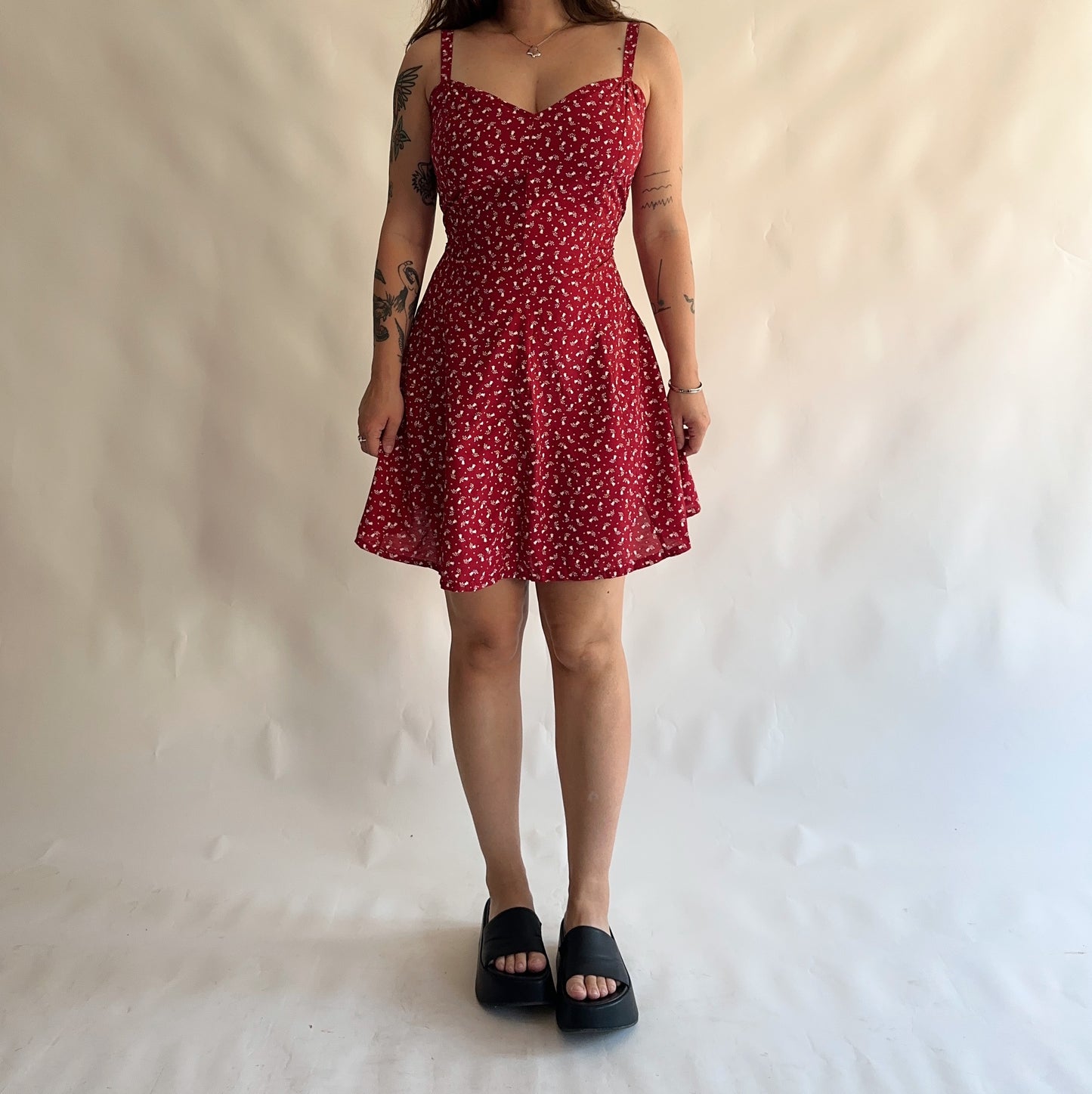 vestido vintage de verão dos anos 90s (L)