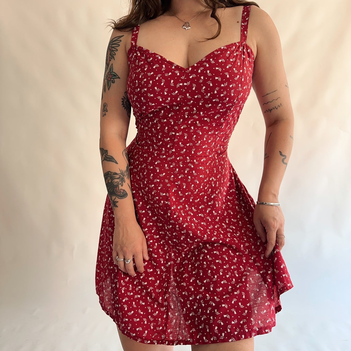 vestido vintage de verão dos anos 90s (L)