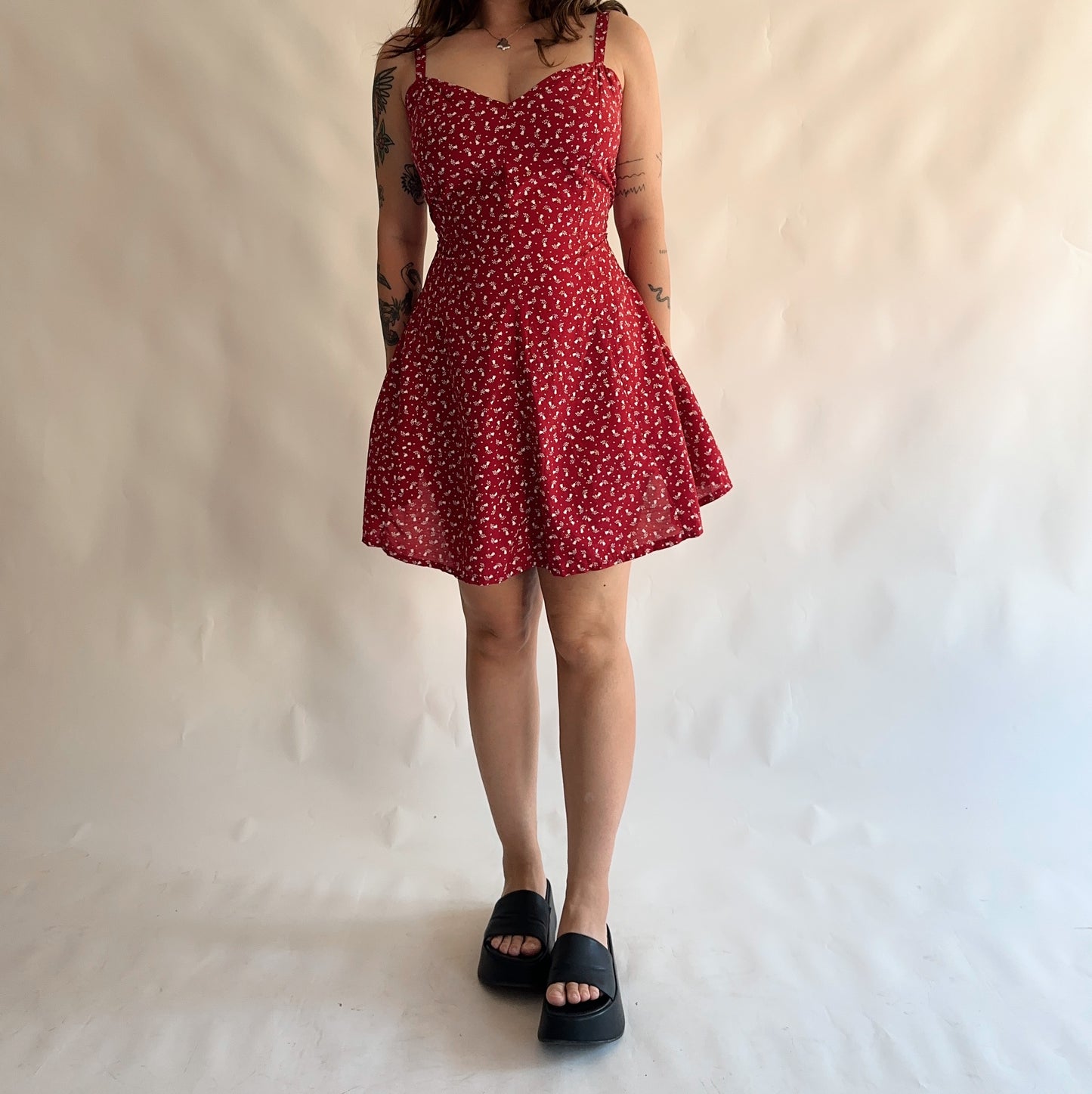 vestido vintage de verão dos anos 90s (L)