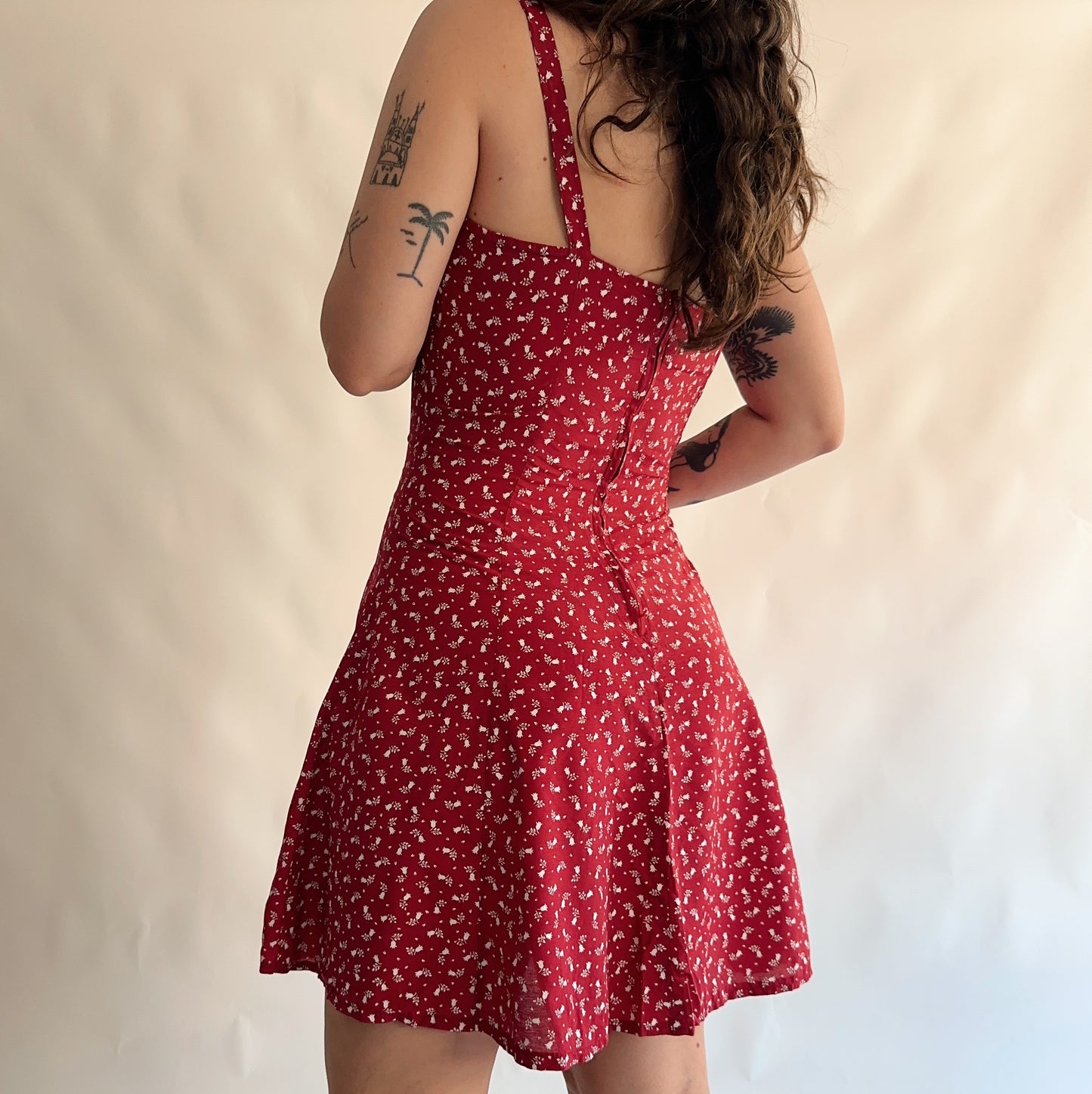 vestido vintage de verão dos anos 90s (L)