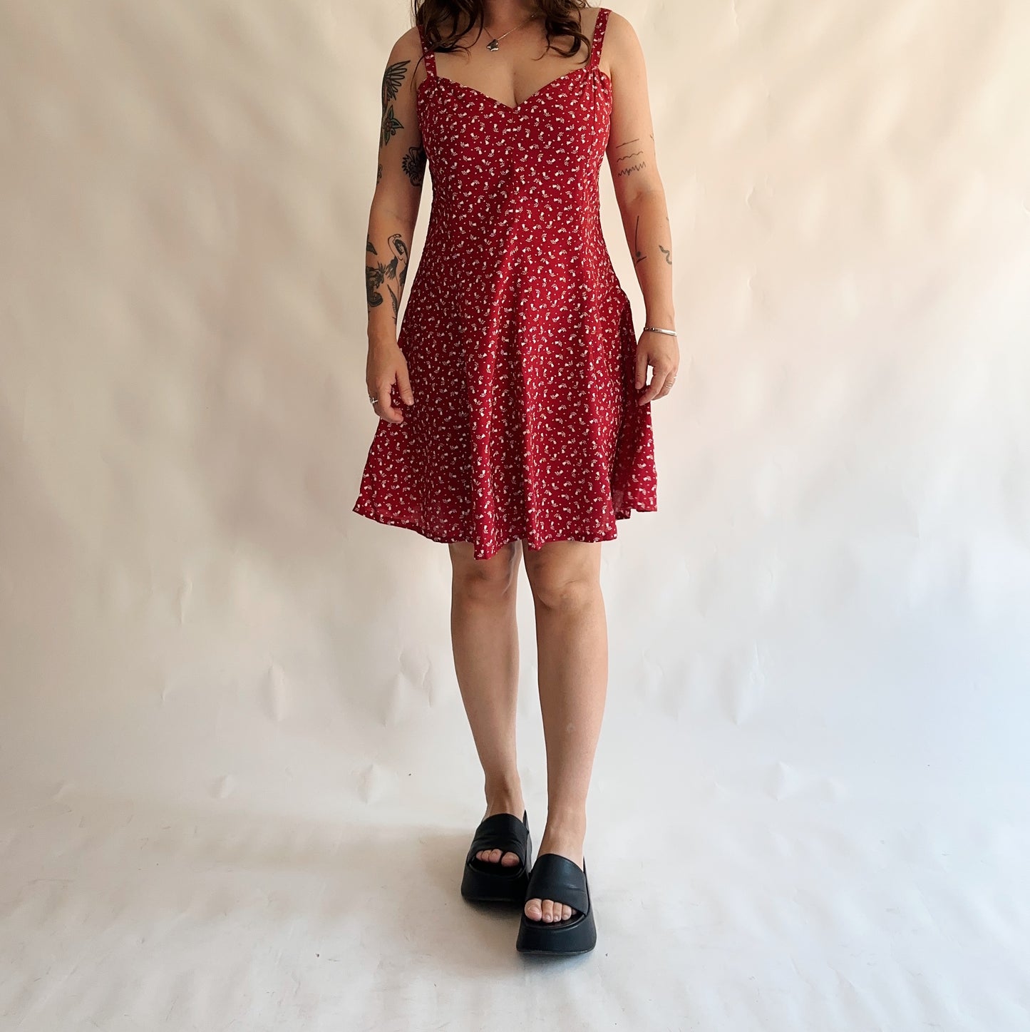 vestido vintage de verão dos anos 90s (L)