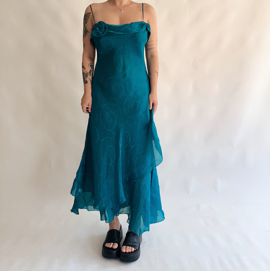vestido vintage de cerimônia y2k (L-XL)