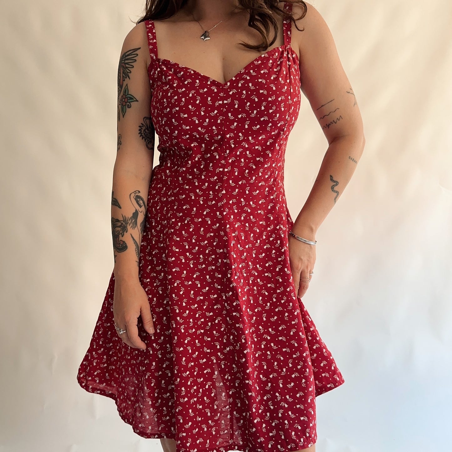 vestido vintage de verão dos anos 90s (L)